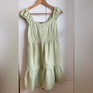 Old Navy Light Pistachio Ruffle Strap Dress